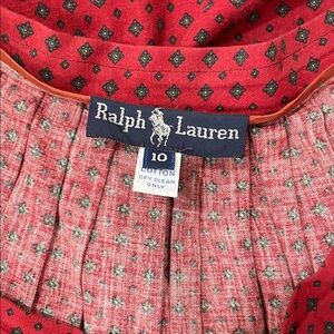 Ralph Lauren Red Diamond Print Skirt